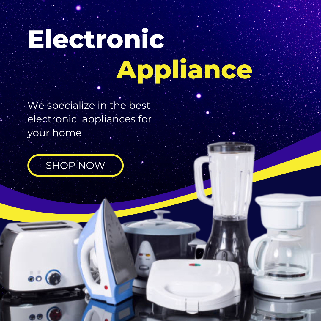 Navy Purple And Yellow Modern Electronic Appliance Instagram Post